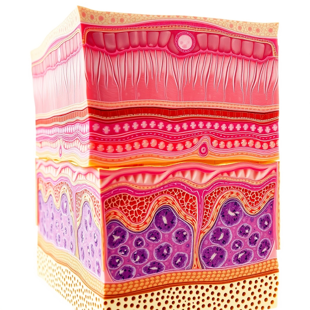 얼굴피부층 단면 이미지