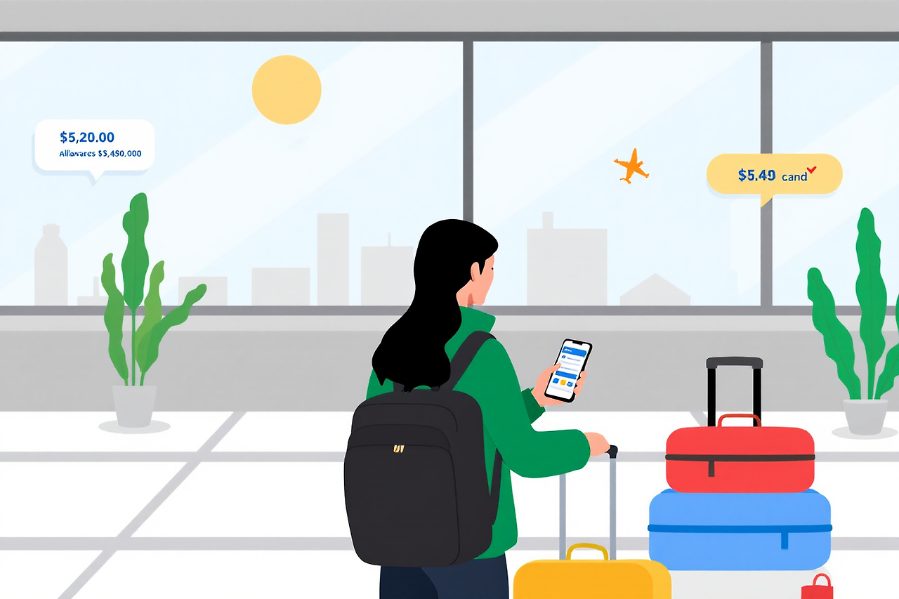 비행기표 가격 비교중인 여행자