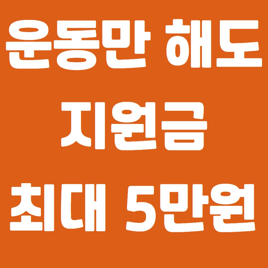 운동 인증하고 지원금 최대 5만원 받기!! - 스포츠활동 인센티브 튼튼머니 적립 방법