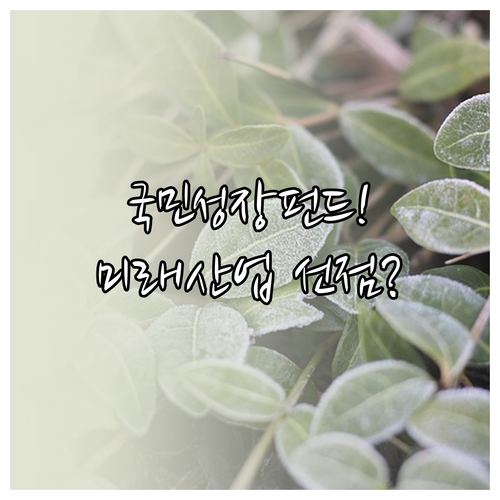 대한민국 미래 산업을 키우는 국민성장..