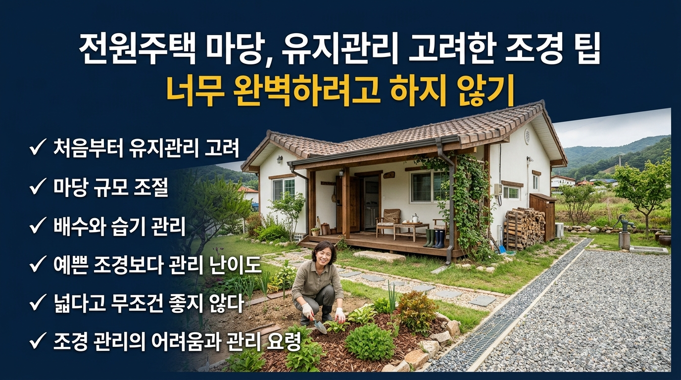 전원주택 마당 유지관리 팁