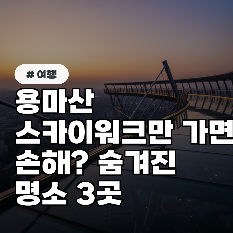 용마산 스카이워크만 가면 손해 함께 즐길 숨겨진 명소 3곳