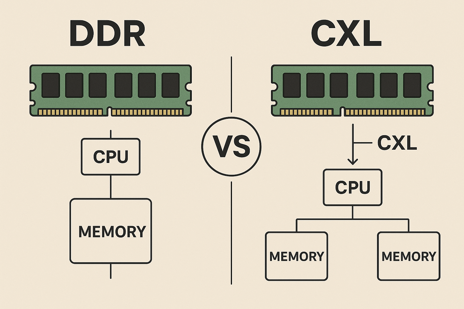 DDR vs CXL