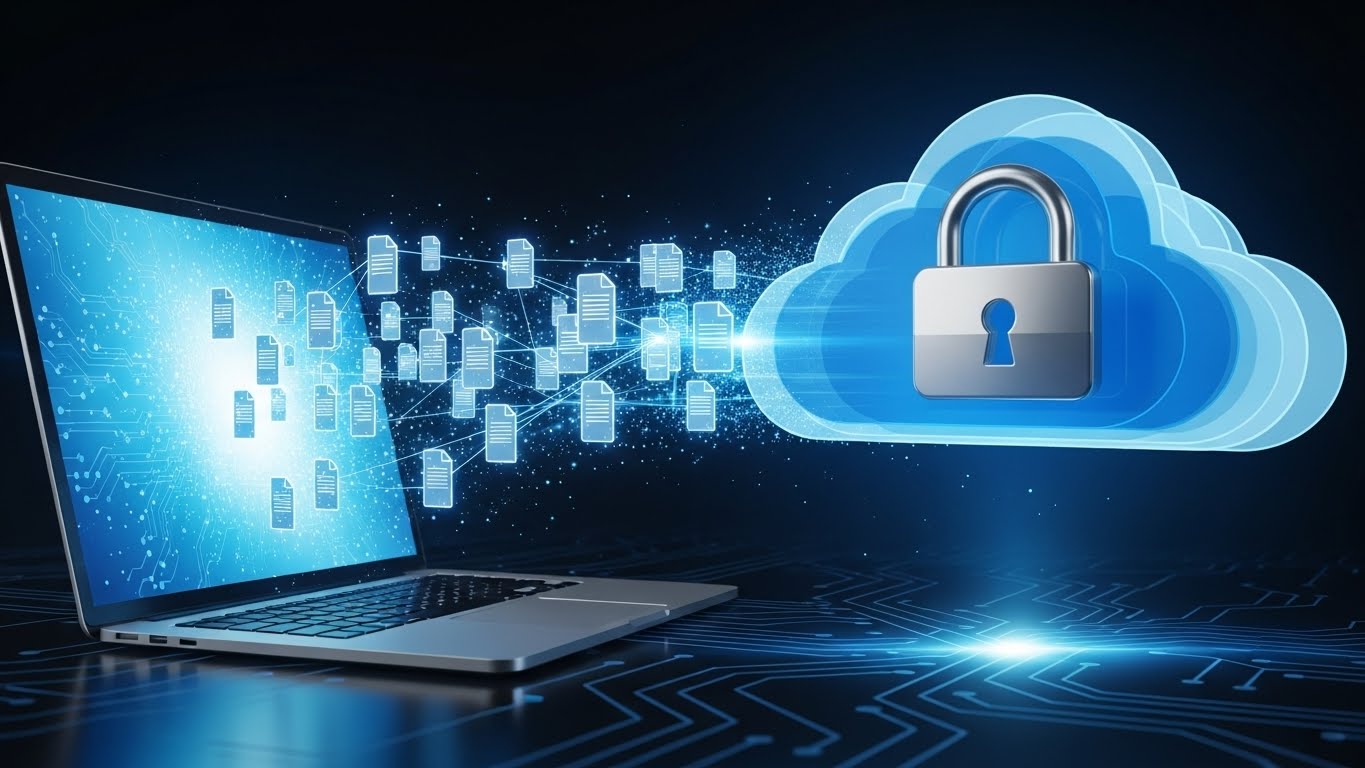 온라인으로 증명서를 안전하게 전송하는 디지털 보안 시스템 이미지