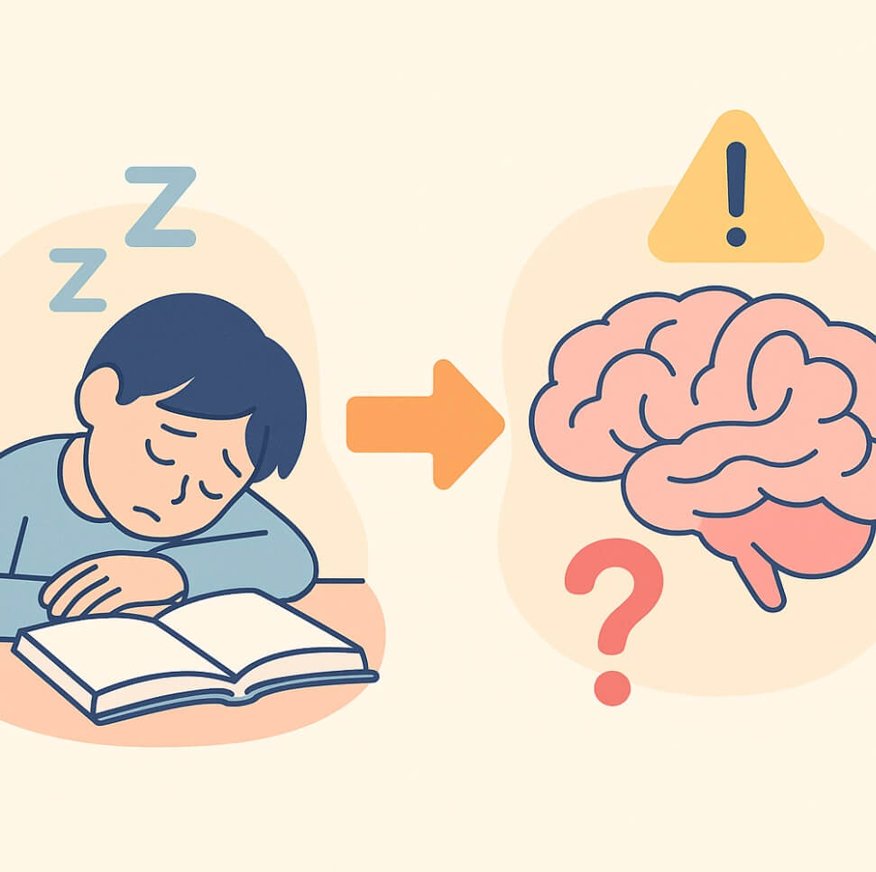 책상 앞에서 졸고있는 청소년