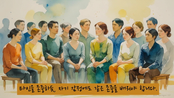 ISFJ는 타인을 존중하듯, 자기 감정에도 같은 존중을 배워야 합니다에 관한 그림입니다