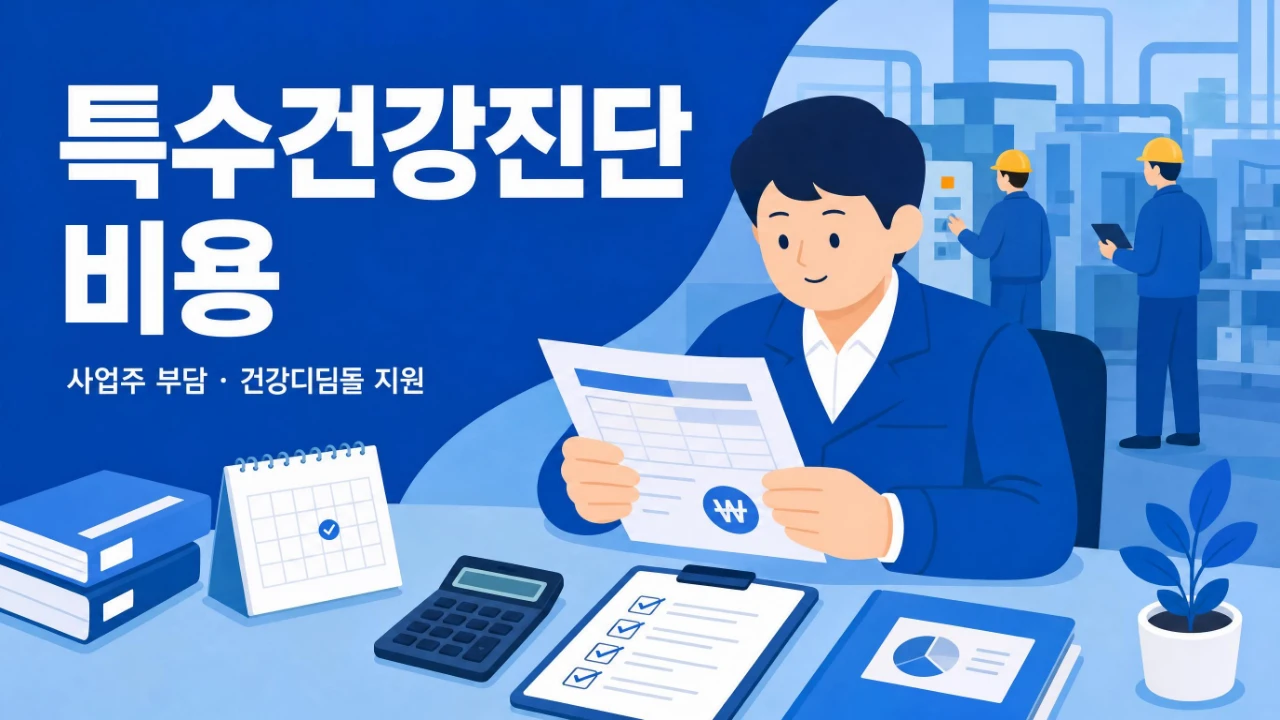 특수건강진단 비용과 건강디딤돌 지원 내용을 확인하는 사업장 담당자