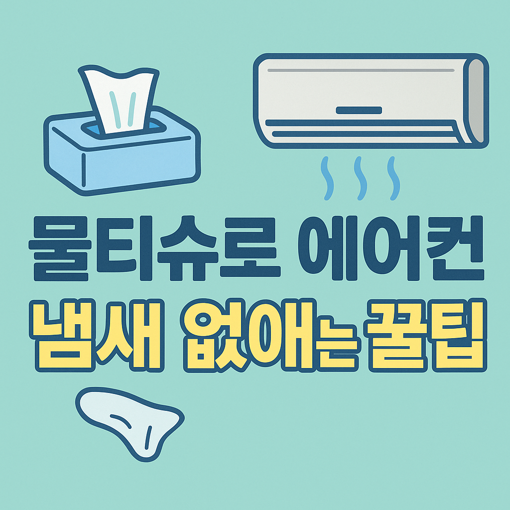 물티슈 한 장으로 에어컨 냄새 없애는 생활 꿀팁