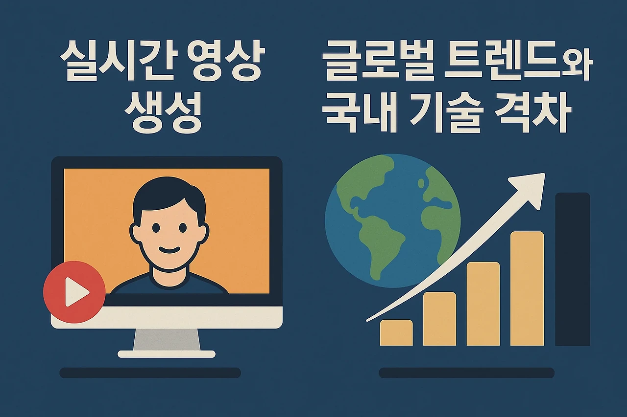 실시간 영상 생성 글로벌 트렌드와 국내 기술 격차 관련 이미지