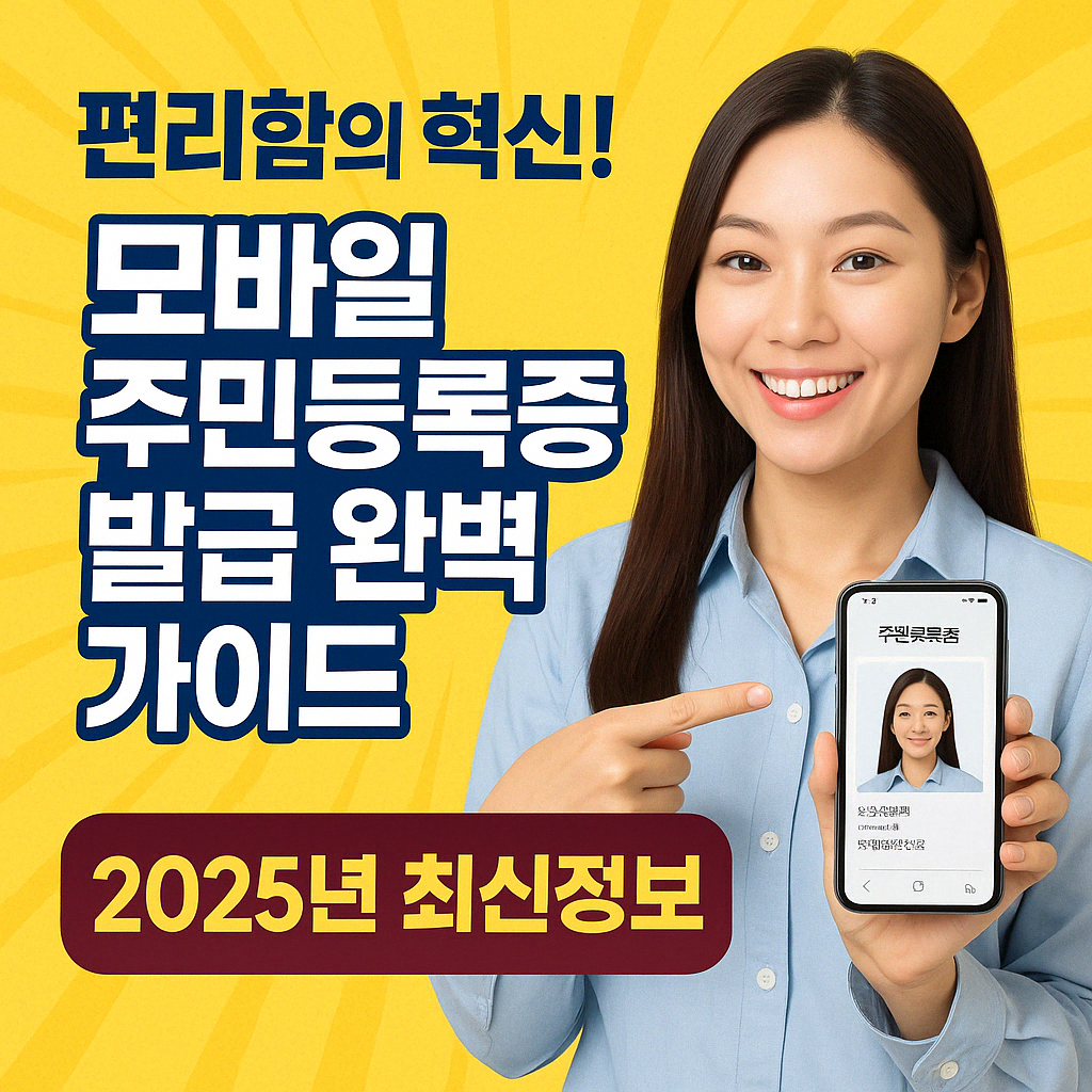 편리함의 혁신 모바일주민등록증 발급 완벽정리