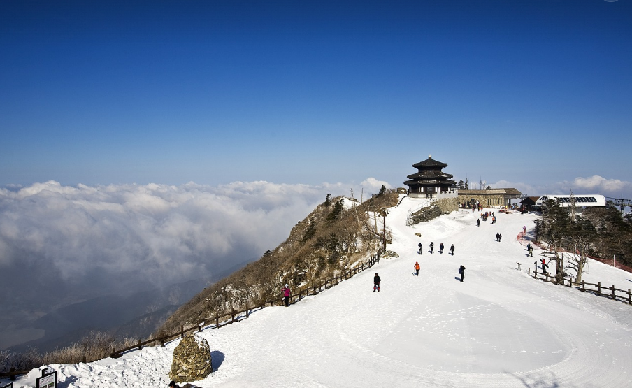 덕유산 설천봉 겨울 눈 이미지