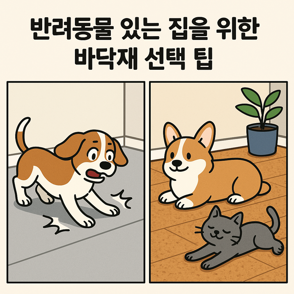 반려동물 있는 집을 위한 바닥재 선택 팁