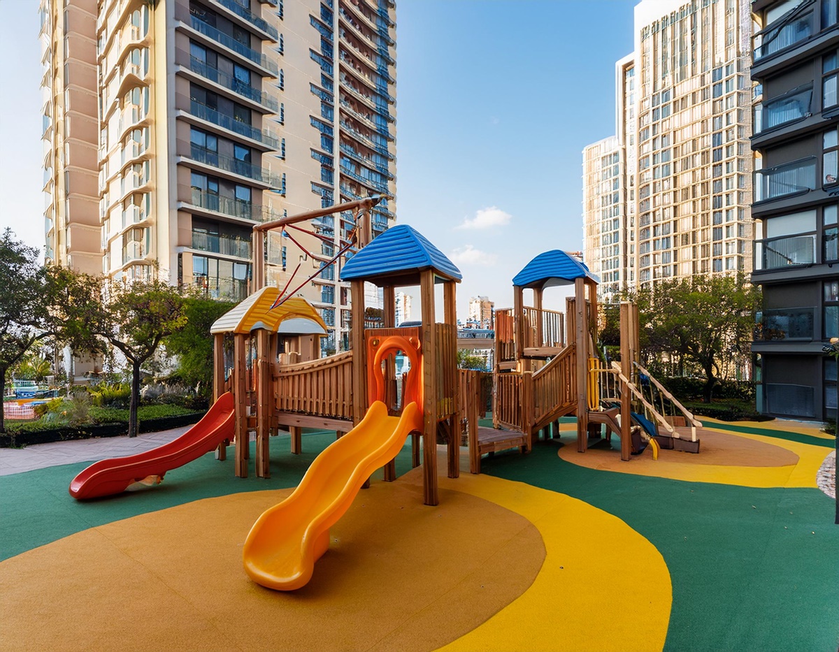 아파트의 어린이놀이터