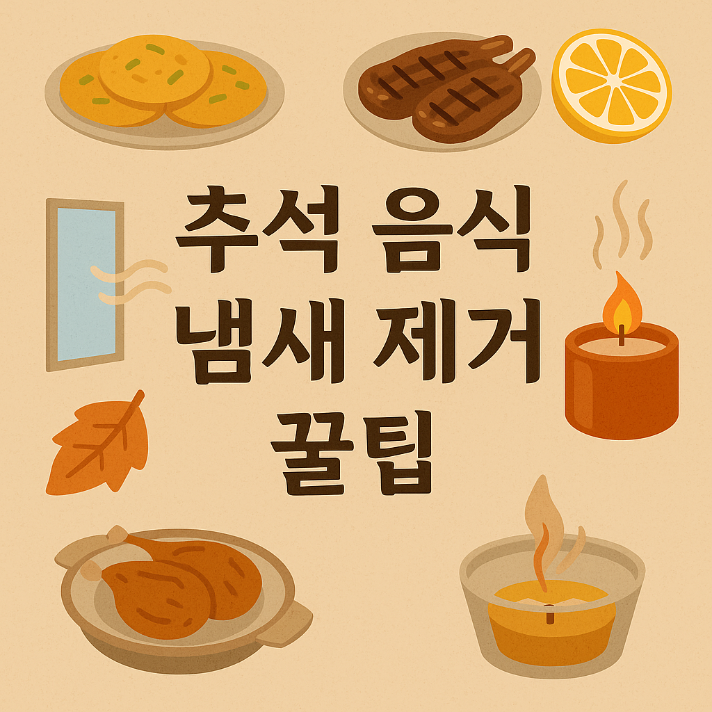 추석음식 냄새제거 꿀팁