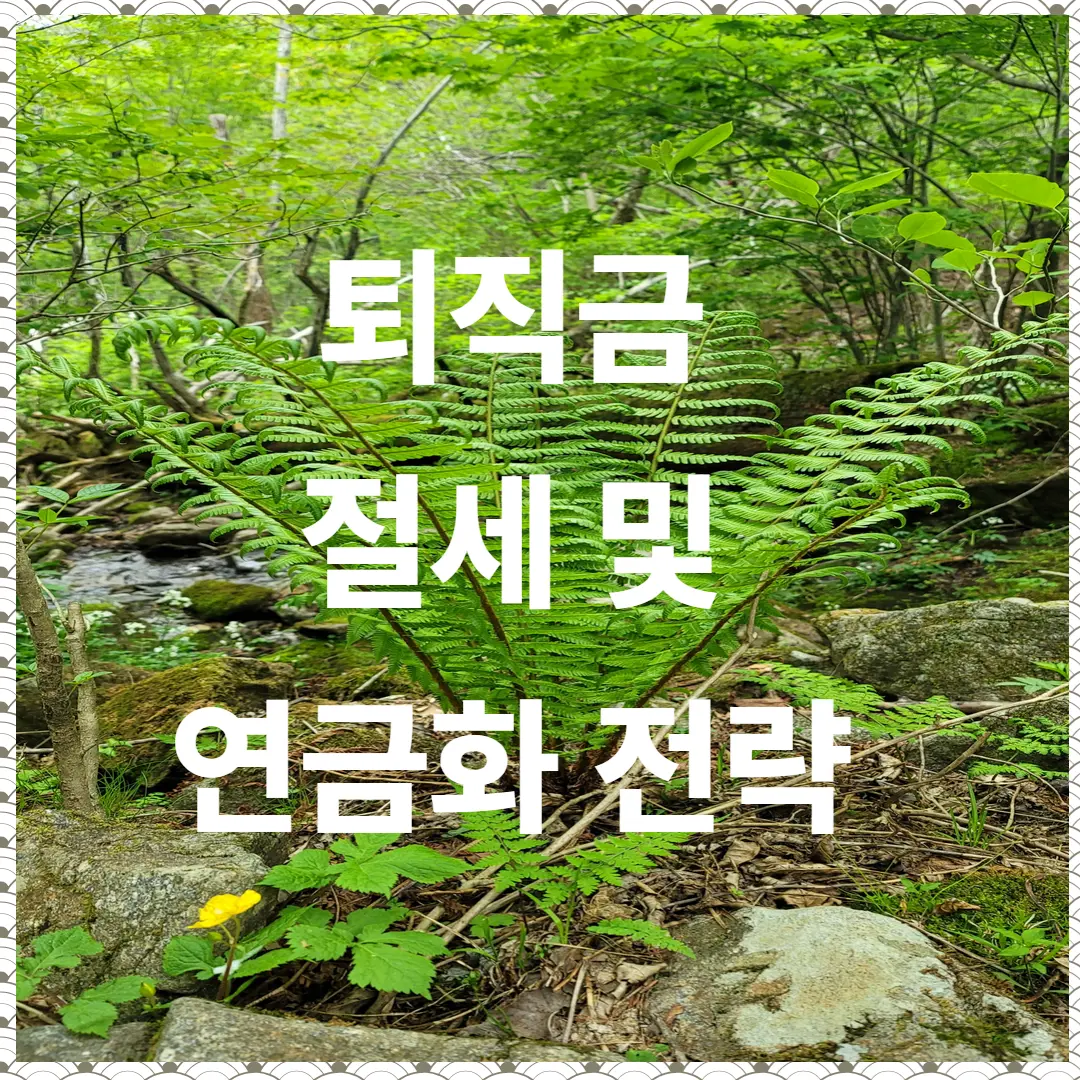 퇴직금 IRP로 이전하여 세금 없이 연금화하는 방법