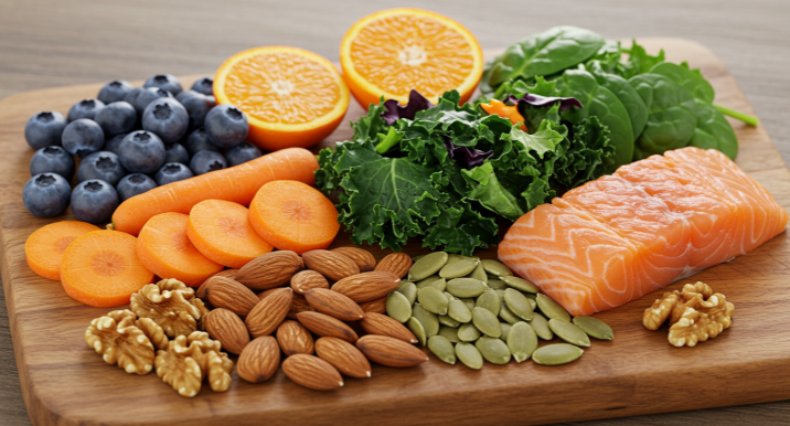 눈 건강에 좋은 식품들 이미지