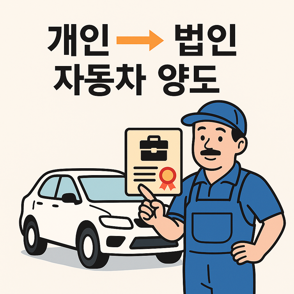 자동차 매매시 양도양수 매도용인감 및 서류 준비