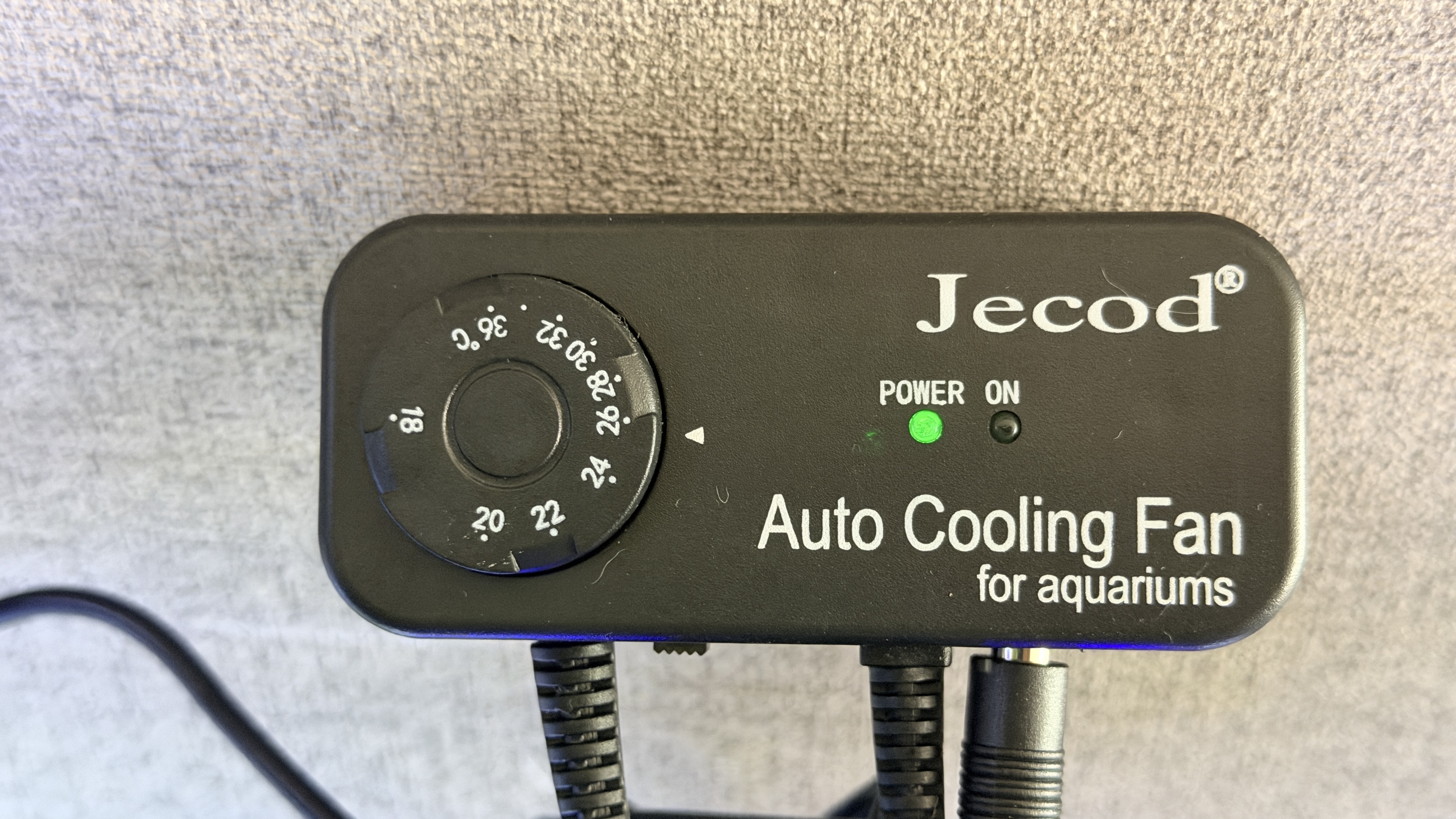 Jecod ACF-300의 아날로그 온도 설정 다이얼