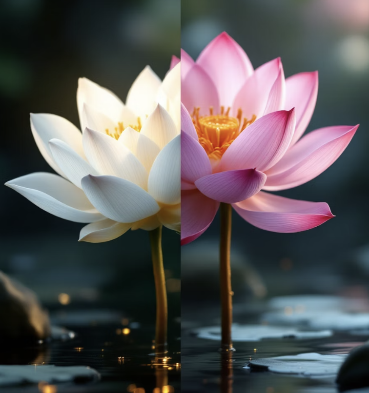 흰색과 분홍색&amp;#44; 그 미묘한 차이