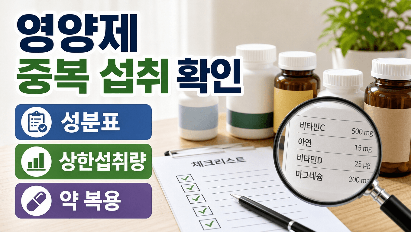 영양제 여러 개 같이 먹을 때 중복 섭취와 상한섭취량 확인 기준