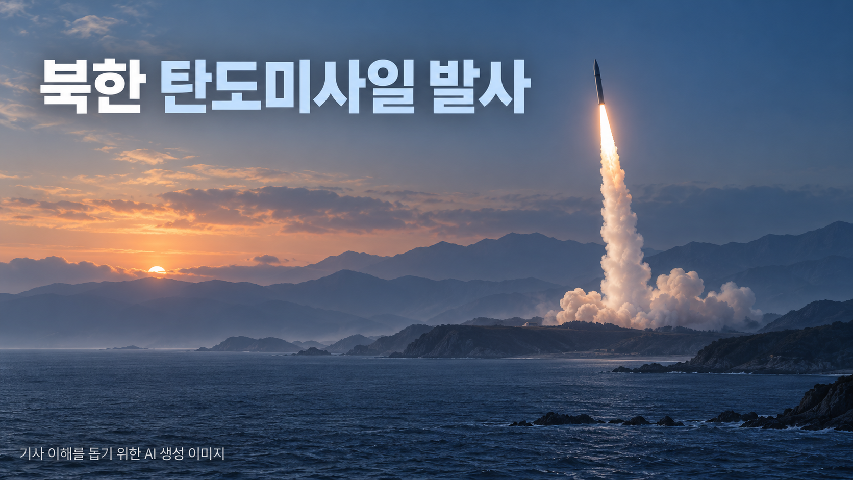 북한 탄도미사일 발사, 원산서 동해로 700㎞ 이상