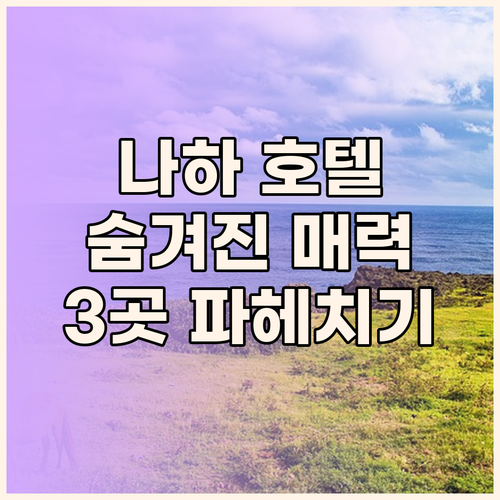 나하 호텔 고민 끝! 3곳의 숨겨진 