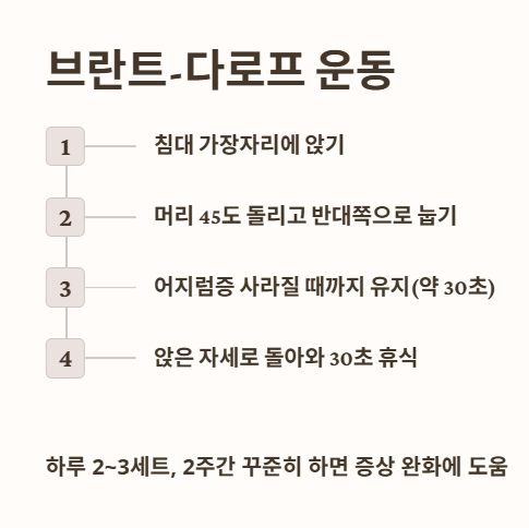 이석증 치료법 : 브란트 다로프 운동