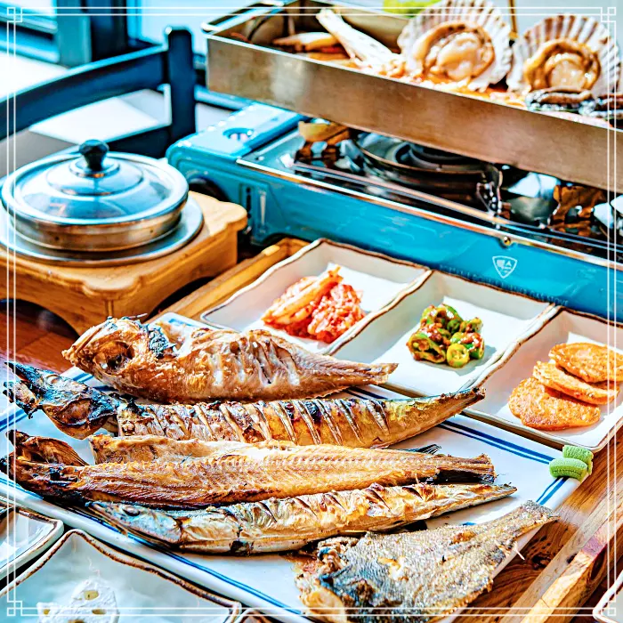 강릉, 세인트존스 호텔 맛집 5가지 화덕 생선구이, 오징어 먹물 솥밥