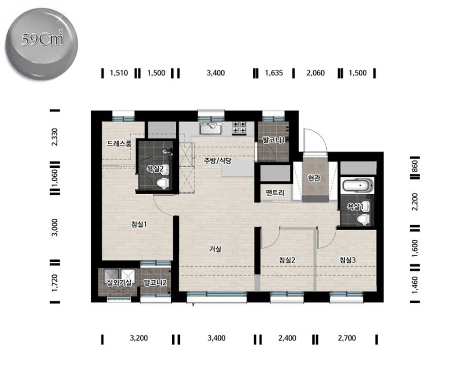 한강 수자인 오브센트 59C