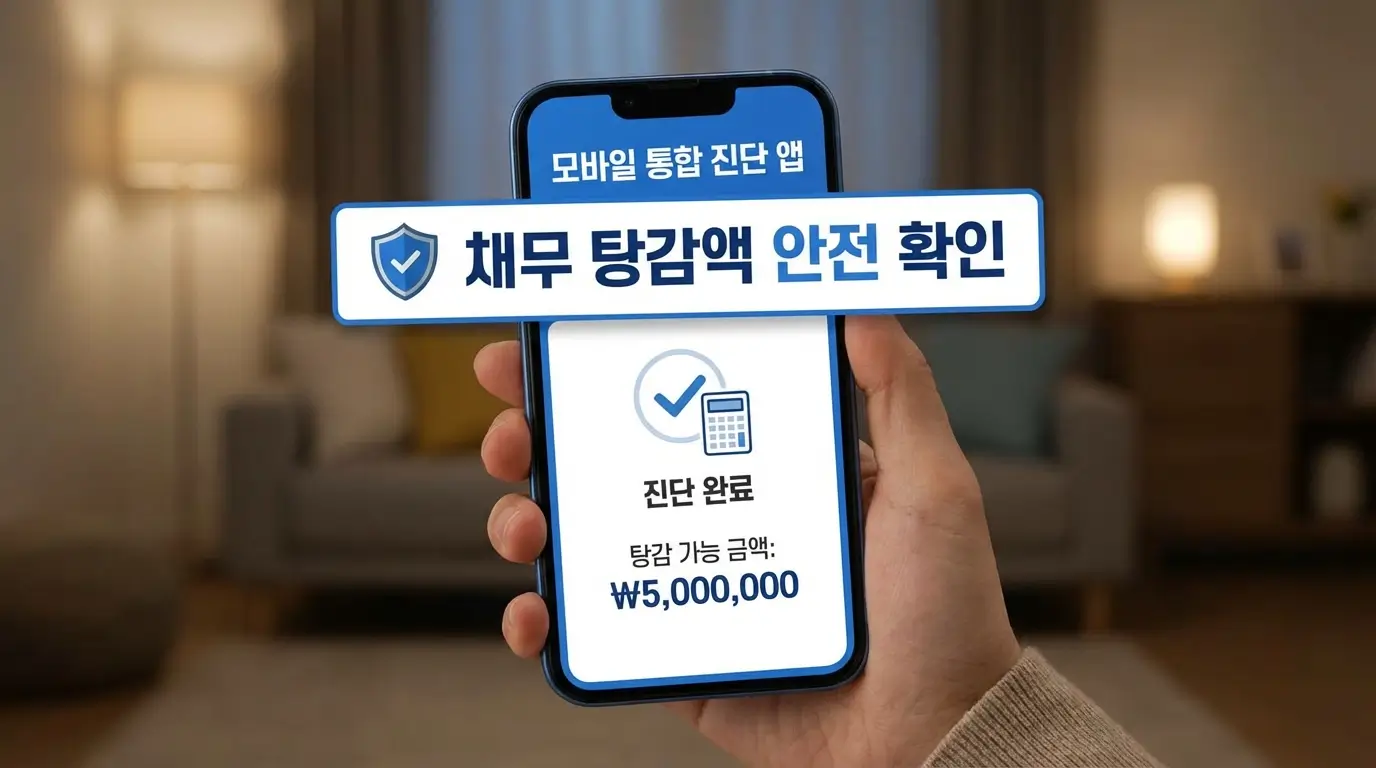 모바일 통합 진단 앱 채무 탕감액 안전 확인