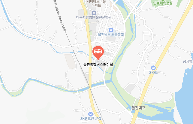 울진시외버스터미널 위치-지도