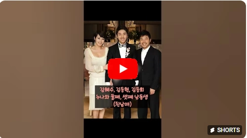 김혜수 동생 김동희 배우 가족