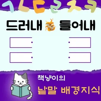 드러내다 들어내다 맞춤법 표현 예문_20