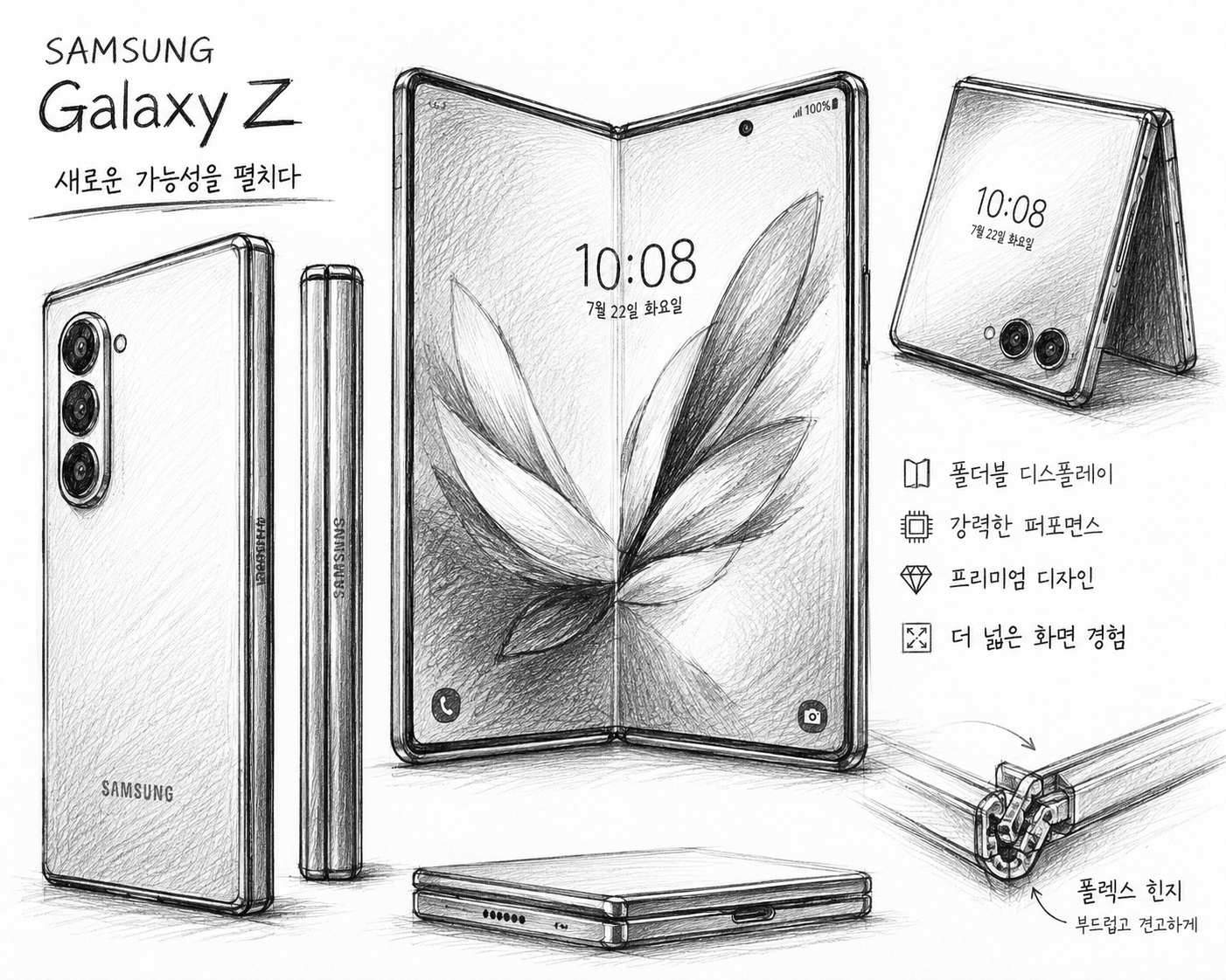 삼성갤럭시Z시리즈 스케치