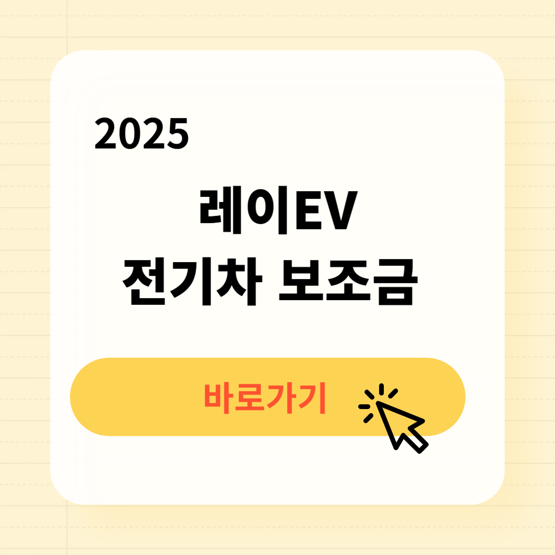 2025 레이EV 전기차 보조금 조회