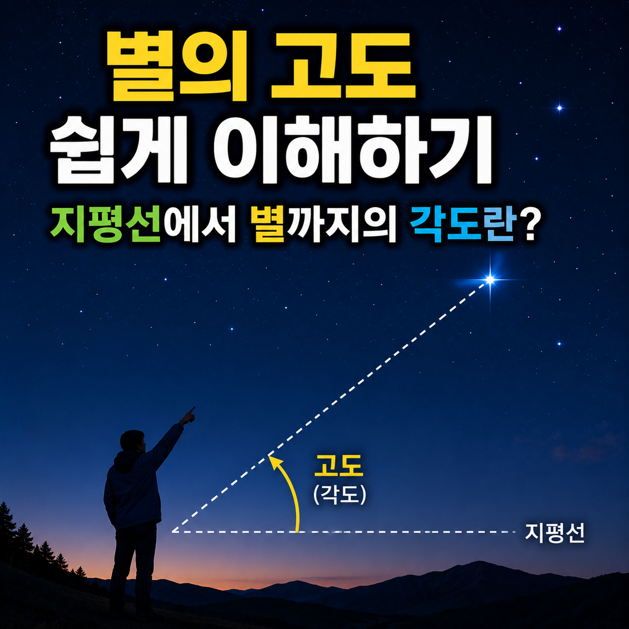 별의 고도 쉽게 이해하기
