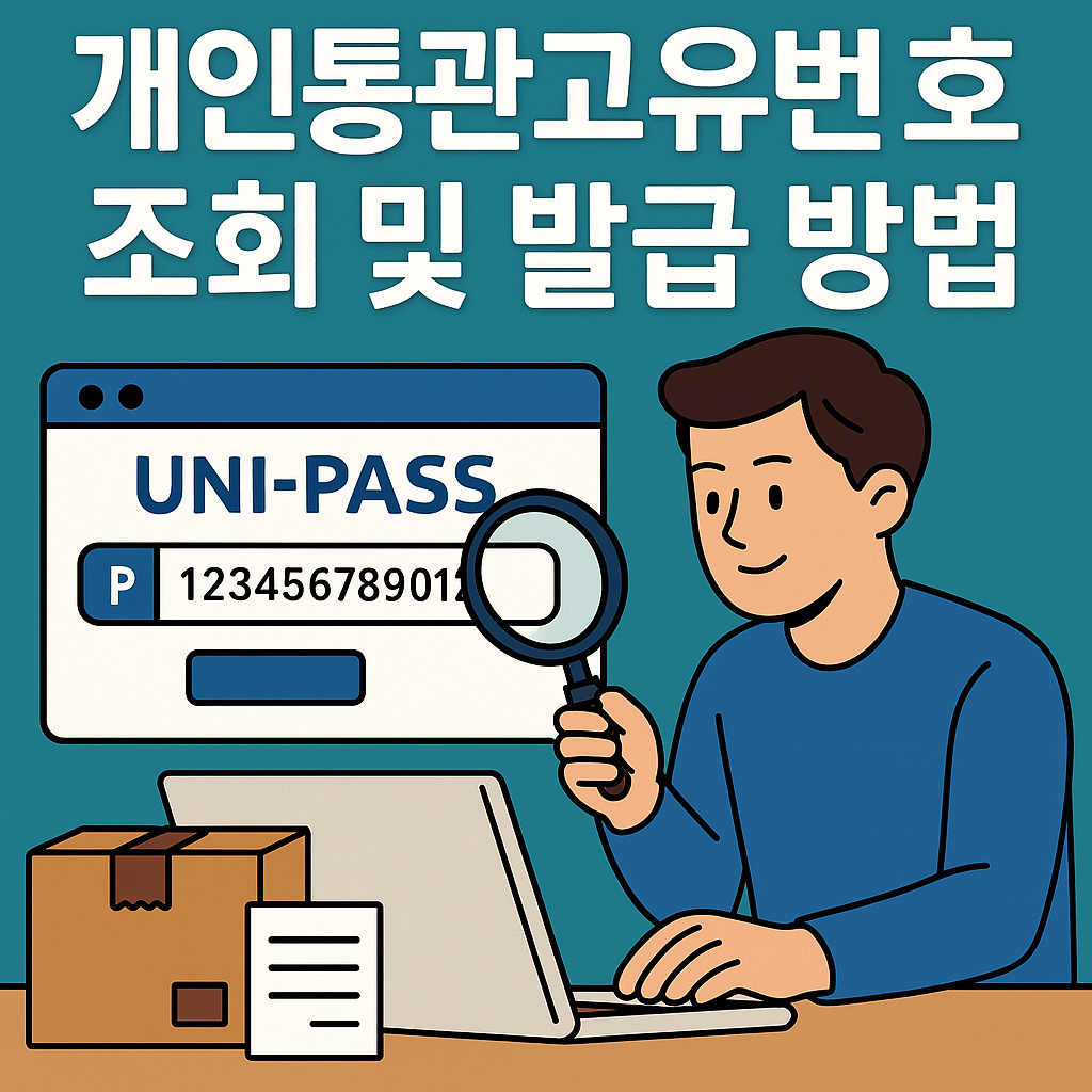 개인통관 고유번호 조회 및 발급 방법