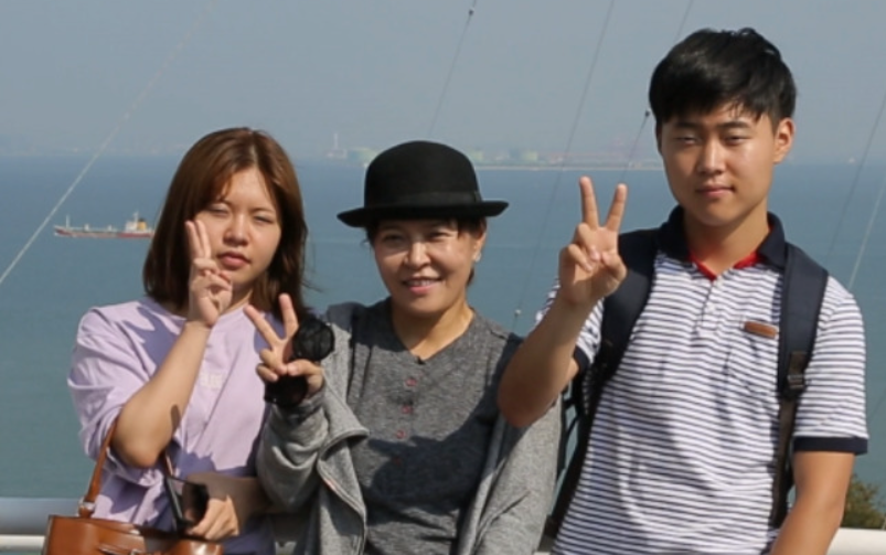 조혜련과 자녀 김윤아&middot;김우주의 가족 사진