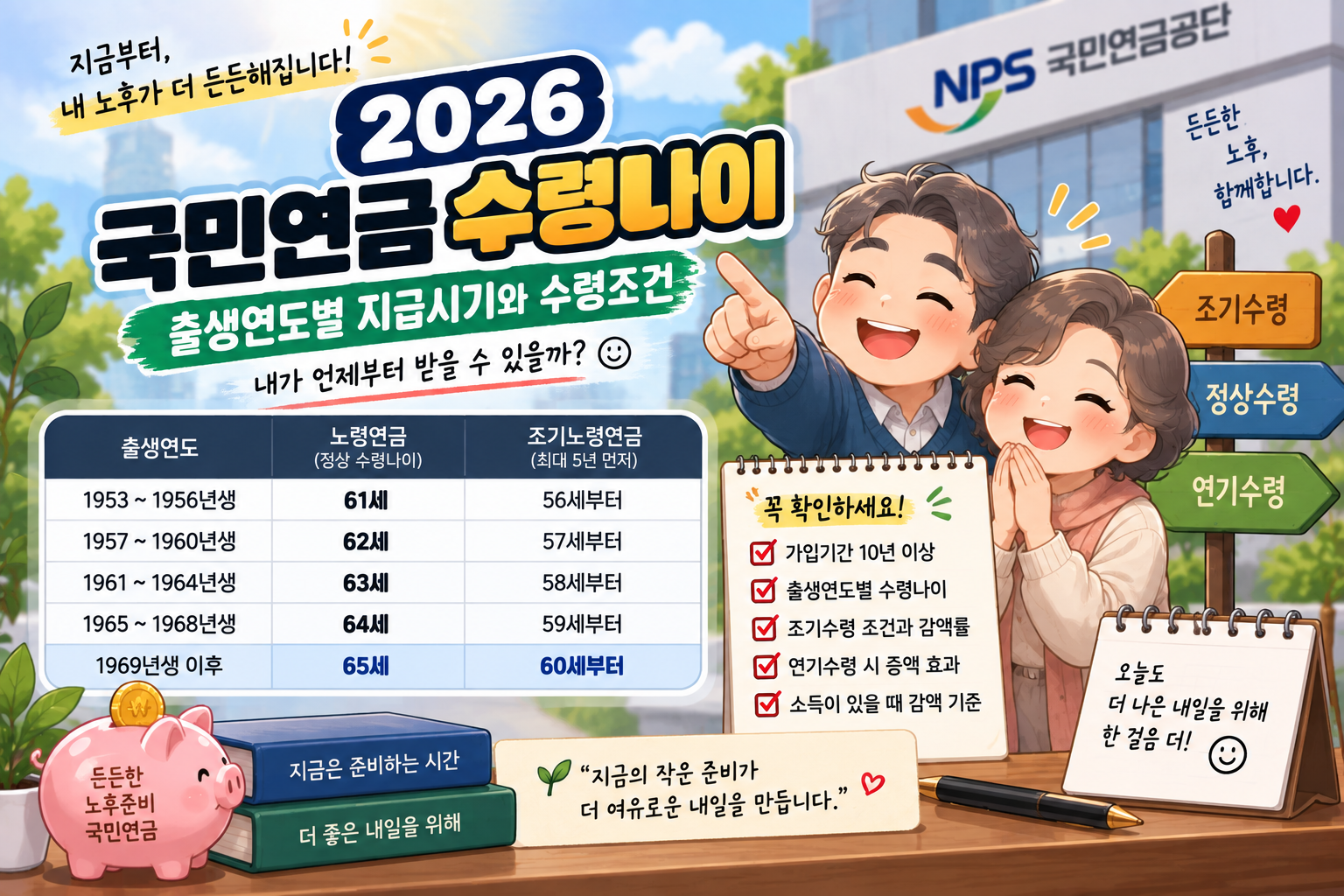 2026 국민연금 수령나이 총정리
