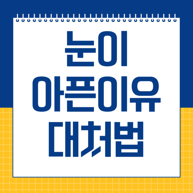 눈이 아픈이유