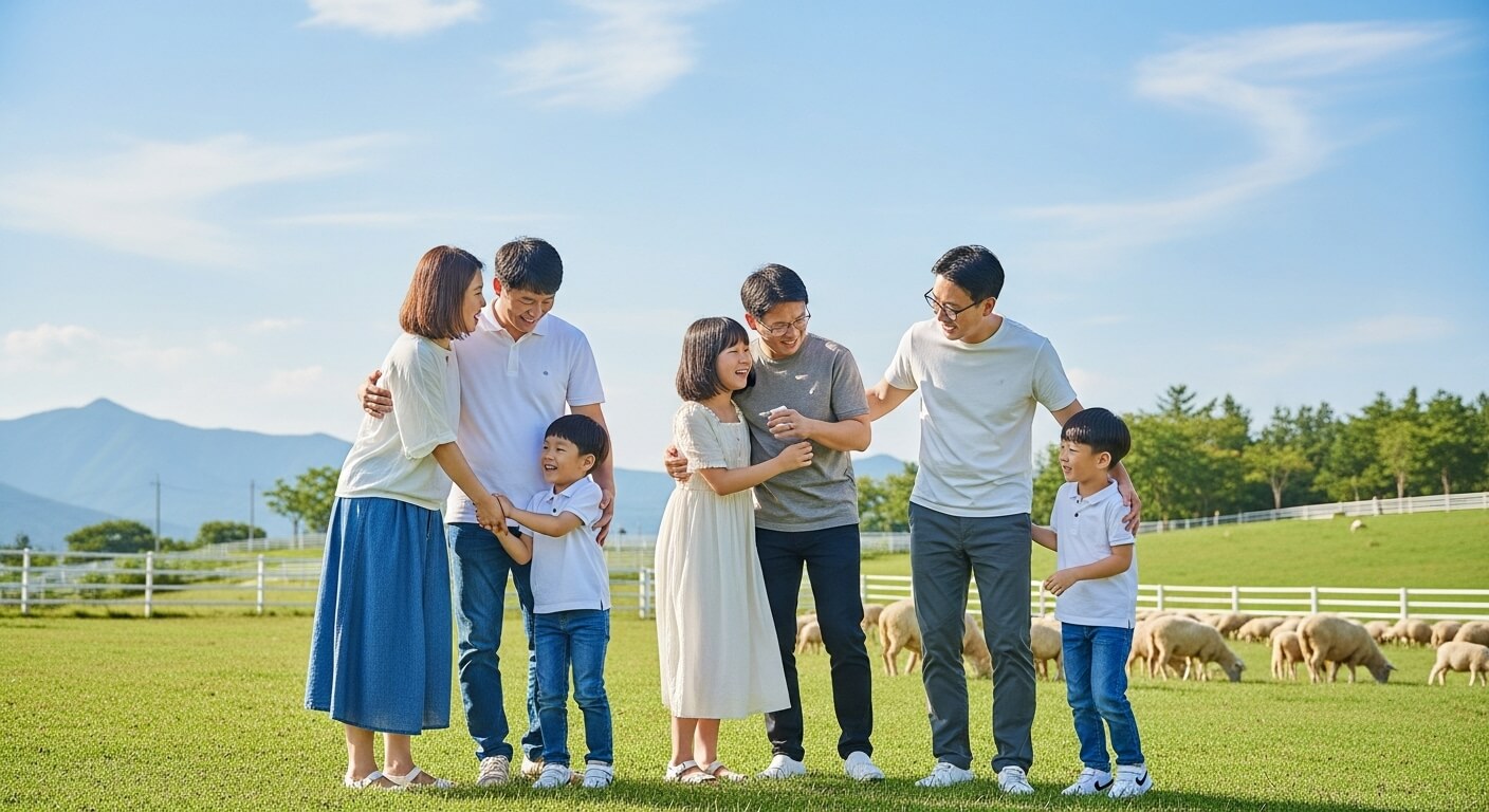 초등학교 여름방학 대관령 양떼목장