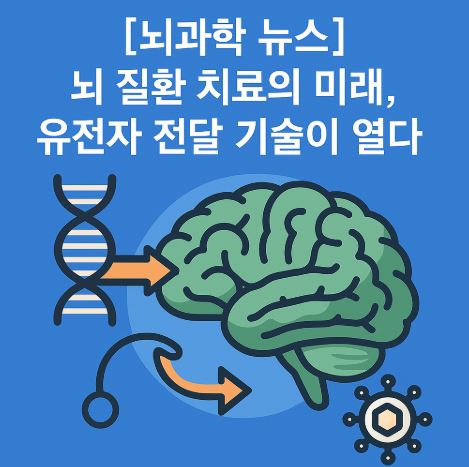 뇌 질환 치료와 유전자와의 상관관계를 보여주는 이미지