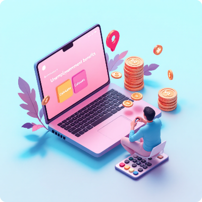 실업급여 모의계산 이미지