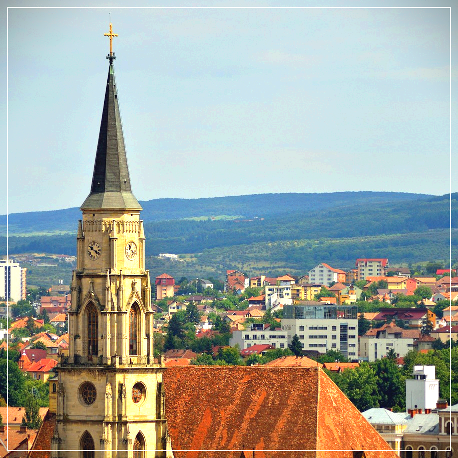 클루지나포카의 중세풍의 건축물