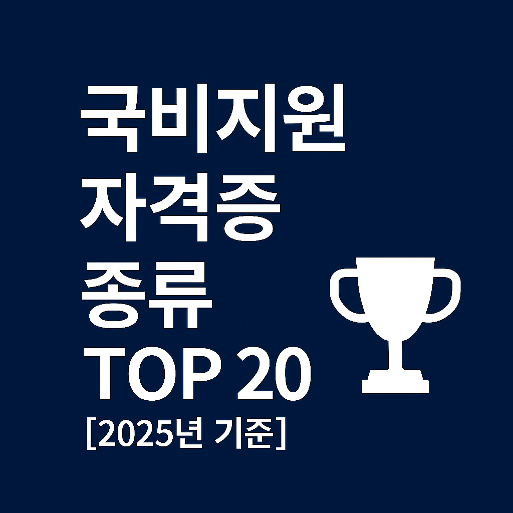 국비지원 자격증 종류 TOP 20