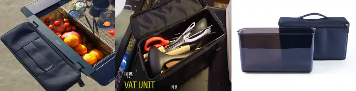 플라스틱-통-과일-조리도구-수납-사진