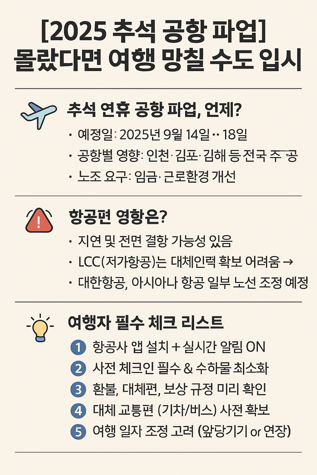 항공편 영향은?