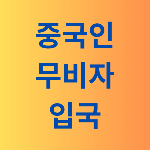 중국인 무비자 입국