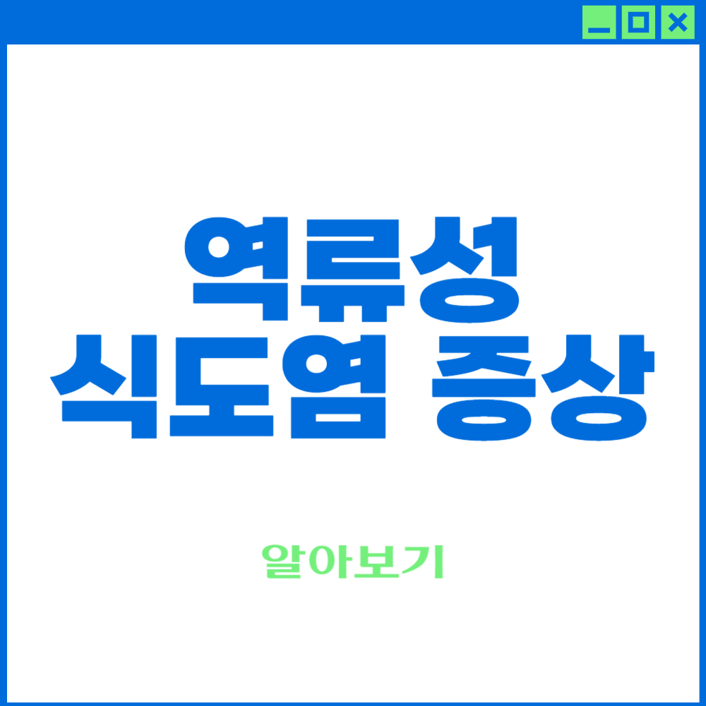 역류성식도염 증상