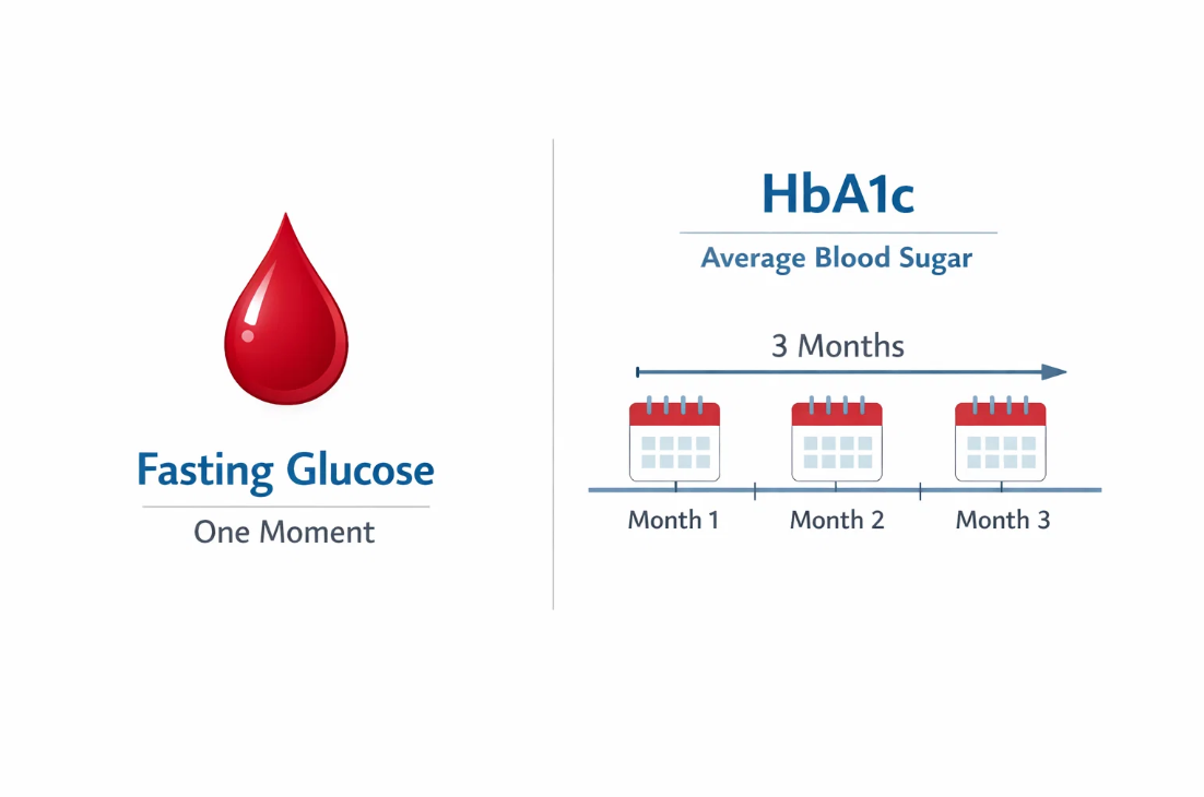 건강검진 당뇨 의심 후 첫 진료와 3월 31일까지 방문 기한을 안내하는 흐름도